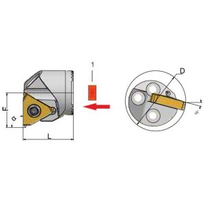 CS25-SIL-16 Bohrstangenkopf